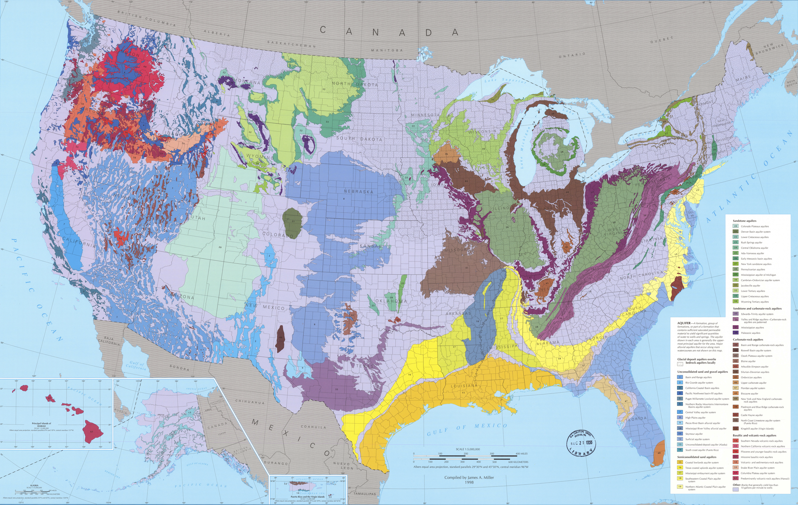 Principal aquifers in the United States Principal aquifers